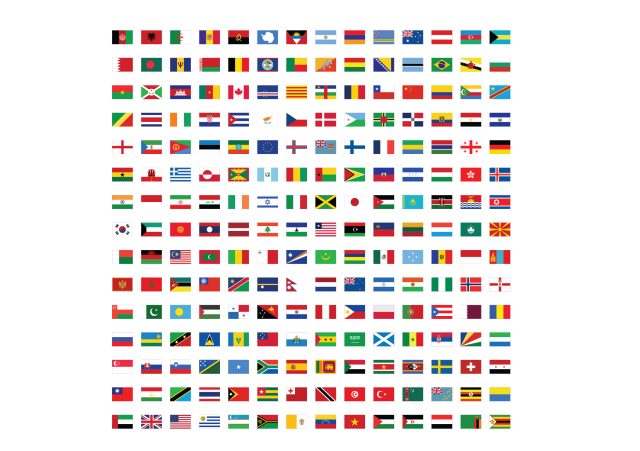 World Country Flags Vector Bundle